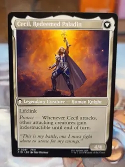 0091 Cecil, Dark Knight FFIV Human Knight Final Fantasy NM Card MTG Rare FIN - Image 2