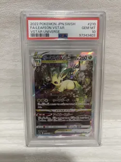 Pokemon Card Leafeon VSTAR SAR 210/172 S12a PSA 10 Japanese Universe 2022 - Image 2