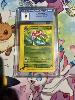 Pokemon TCG Venusaur Expedition Card 67/165 Non-Holo Rare CGC 9! - Image 1
