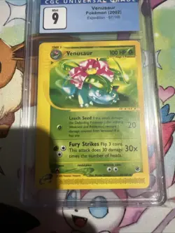 Pokemon TCG Venusaur Expedition Card 67/165 Non-Holo Rare CGC 9! - Image 3