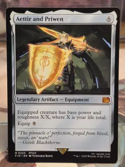 0253 Aettir and Priwen FFXIV Mythic Rare Final Fantasy MTG NM Card FIN Artifact - Image 1