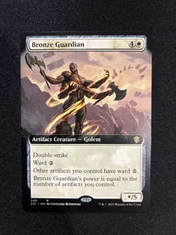 MTG - Bronze Guardian (Extended Art) Commander 2021 - Image 1