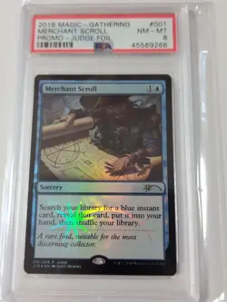 MTG Magic the Gathering PSA8 Merchant Scroll 001 Foil English - Image 1