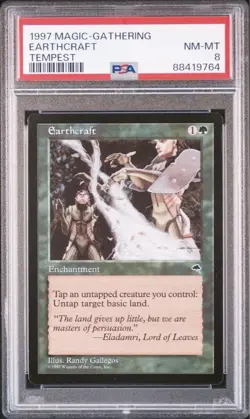 MTG Magic the Gathering PSA8 Earthcraft 1997 English - Image 1