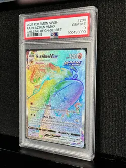 2021 Pokemon Sword & Shield Chilling Reign BLAZIKEN VMAX Secret Rare #200 PSA 10 - Image 3