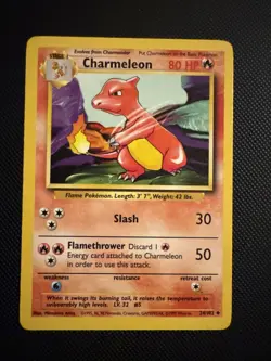 Charmeleon Base Set Pokemon Card Set Non Holo 24/102 LP - Image 1