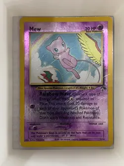 Mew 1/18 Southern Islands Reverse Holo Pokemon Card Damaged HP - Image 1