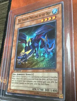 The Dragon Dwelling In The Deep 1st Edition ABPF-EN086 Holo Rare Yugioh Card - Image 1