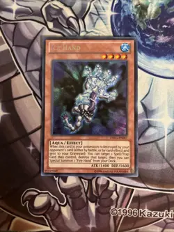 (YBL) Yugioh Ice Hand DRLG-EN047 Secret Rare Unlimited LP - Image 1