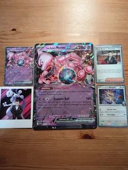 Pokemon Team Rocket's Mewtwo ex Box Promo Card Set - Image 1