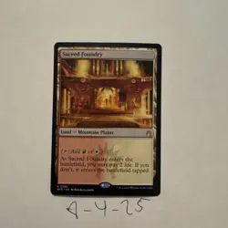 Sacred Foundry Ravnica Remastered Regular MTG Card Near Mint Condition - Image 1