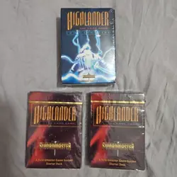 Highlander The Card Game Swordmaster Starter Lot 3 Decks The Gathering Expansion - Image 1