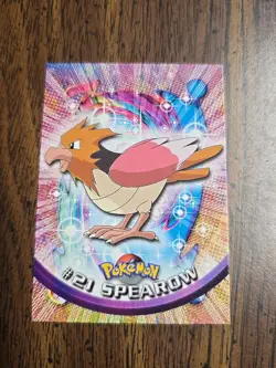 #21 SPEAROW Pokemon Topps TV Animation Edition Trading Card -- Green Label - Image 1