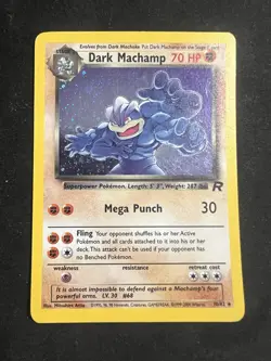 Pokemon Dark Machamp Holo Rare TCG Vintage Card 10/82 LP Condition - Image 1