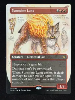 1x MTG Sunspine Lynx (Borderless) - Bloomburrow (BLB) #292 - Magic the Gathering - Image 1