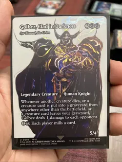 Magic MTG Final Fantasy Golbez Clad in Darkness Borderless 0010 Foil NM - Image 1