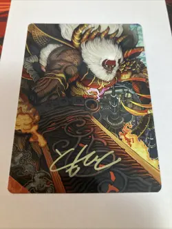 Braska’s Final Aeon Art Card Final Fantasy Series Mtg AAFIN 39 Gold Signature - Image 2