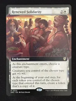1x MTG Renewed Solidarity (Extended Art) - Commander: Aetherdrift (DRC) #23 - Image 1