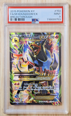 2015 Pokemon XY Breakthrough FULL ART MEGA Houndoom EX #154 PSA 9 - Image 1