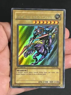 Yugioh Gaia The Fierce Knight LOB-006 -1st Edition Wavy NA Print Deep Waves - Image 2
