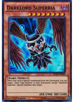 Yugioh - Darklord Superbia (Super Rare) (1st Edition) - DESO-EN039 P - Image 1