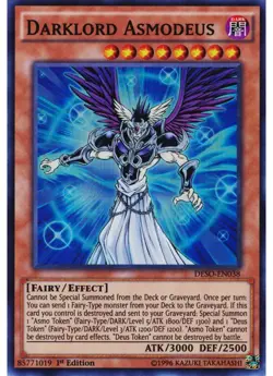 Yugioh - Darklord Asmodeus (Super Rare) (1st Edition) - DESO-EN038 P - Image 1