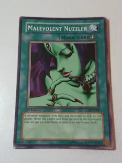 Yu-Gi-Oh TCG Malevolent Nuzzler SDJ-025 1st Edition Played LP Yugioh Card - Image 1