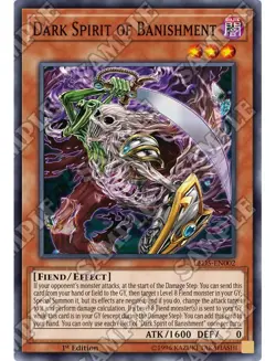 Yugioh - Dark Spirit of Banishment (Super Rare) (1st Edition) - LED5-EN002 P - Image 1