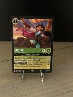 Disney Lorcana Azurite Sea Jasmine Royal Commodore Card 84/204 Regular - Image 1