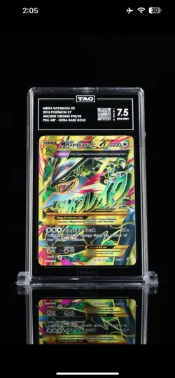 Pokemon TCG Mega-Rayquaza-EX Ancient Origins Holo Card 98/98 Full Art Ultra Rare - Image 1