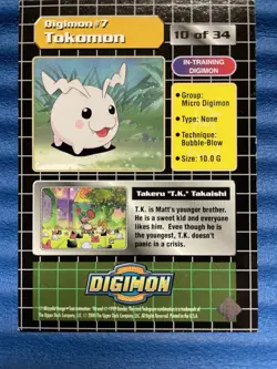 1999 Digimon Vintage Animated Series Upper Deck (4 Card Lot) - Image 2
