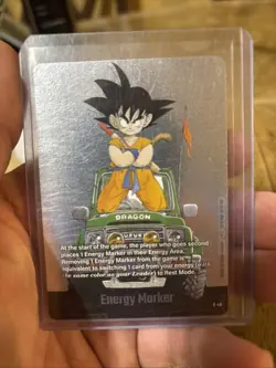 Son Goku E-48 Silver Energy Marker Dragon Ball Manga Booster Card Fusion World - Image 1