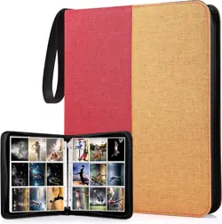 Waterproof Card Binder with 900 Pockets for Collectors - Red/Yellow - Image 3