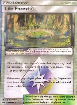 Pokemon TCG Life Forest Sun & Moon Lost Thunder Holo Card 180/214 Rare - Image 1