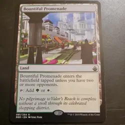 Mtg Bountiful Promenade NM Battlebond 081 Land Magic Card Rare - Image 1