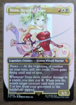 MTG Terra, Herald of Hope Borderless Non-Foil from Commander: Final Fantasy NM - Image 1