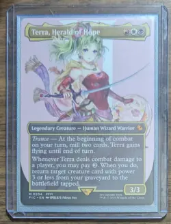 MTG Terra, Herald of Hope Borderless Non-Foil from Commander: Final Fantasy NM - Image 2