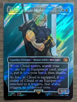 MTG Cloud, Midgar Mercenary Borderless Surge Foil from UB: Final Fantasy NM - Image 1
