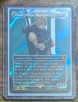 MTG Cloud, Midgar Mercenary Borderless Surge Foil from UB: Final Fantasy NM - Image 3