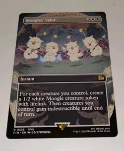 Moogle's Valor (Borderless) Final Fantasy Regular MTG Magic the Gathering NM - Image 4
