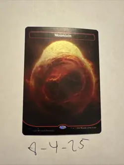 Mountain Galaxy Foil 494 Borderless Unfinity UNF MTG Basic Land Mint Condition - Image 1