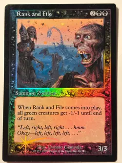 FOIL RANK AND FILE URZA'S LEGACY MTG MAGIC THE GATHERING LP/NM - Image 1