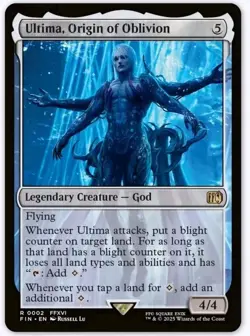 Ultima, Origin of Oblivion MTG Final Fantasy EXTENDED ART Rare R 0421 FFXVI Card - Image 1