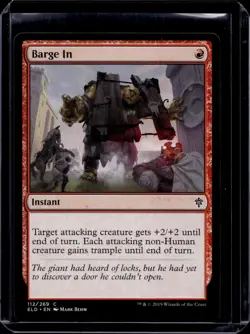 X 1 Barge In NM 112 Throne of Eldraine ELD MTG Magic The Gathering - Image 1