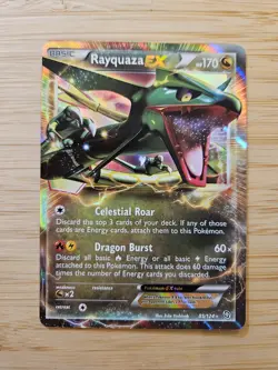 Rayquaza EX 85/124 Dragons Exalted NM Ultra Rare Pokemon Card - Image 1
