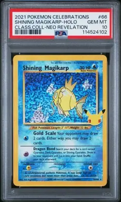 PSA 10 SHINING MAGIKARP 66 CELEBRATIONS CLASSIC COLLECTION POKEMON GEM MINT - Image 1