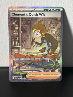 Clemonts Quick Wit - 243/191 Pokemon TCG Surging Sparks Special Illustration NM - Image 1