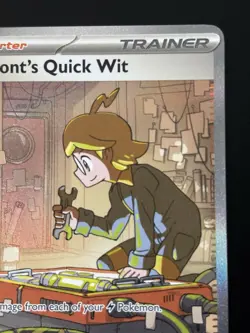 Clemonts Quick Wit - 243/191 Pokemon TCG Surging Sparks Special Illustration NM - Image 4