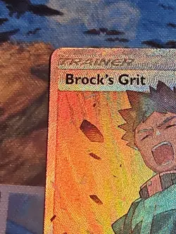 Pokemon TCG Brock's Grit Full Art Ultra Rare Holo 172/181 S&M Team Up NM - Image 3