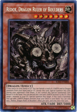 Yugioh! Redox, Dragon Ruler of Boulders RA03-EN008 Secret Rare NM/M - Image 1